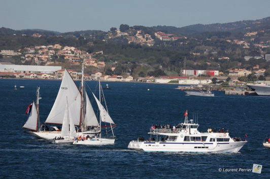 Arrivée du Mutin dans la rade de Toulon