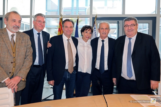 Robert Cavanna, Yannick Chenevard, Renaud Muselier, Josy Chambon, Hubert Falco et Marc Giraud