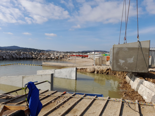 Installation du canal d'avivement