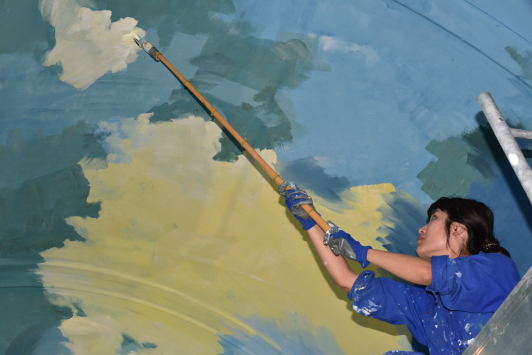 Fresque jardin de Baudouvin - Makiko Furuichi ©VilledelaValetteduVar
