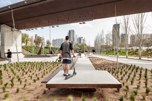 Landskate parks Les Corts. Barcelona © scob architecture