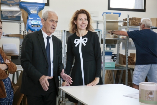 Visite des locaux de Berceaumagique.com avec sa directrice Charlotte Gaillard-Dubost 