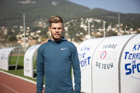 Jimmy Gressier à l'entraînement à Léo Lagrange la veille du meeting