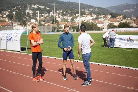 Jimmy Gressier à l'entraînement à Léo Lagrange la veille du meeting