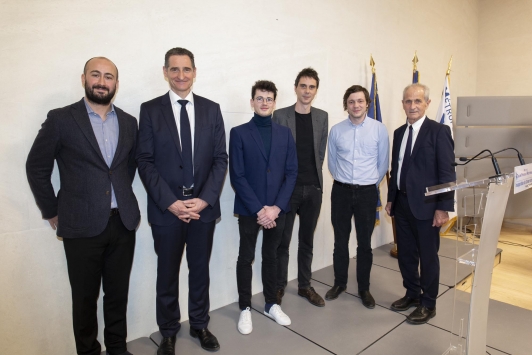 Hervé Stassinos, Hubert Falco et les architectes du Conservatoire TPM - Site du Pradet