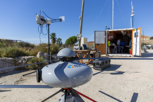 Démonstration de surveillance par drones - ECA