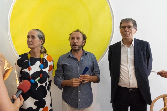 Pascale Mussard, présidente de la villa Noailles, François Champsaur, président du jury, et Serge Lasvignes, président de Pompidou