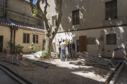 La cour de l'ancien évêché