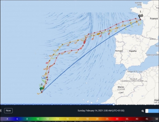 Dimanche 14 février 2021, parcours jusqu'à l'arrivée