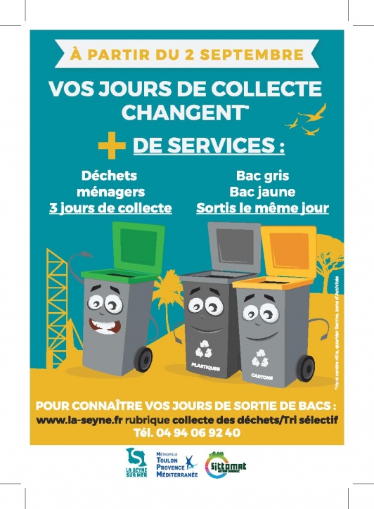 Vos jours de collecte changent à la Seyne-sur-Mer