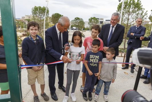 Inauguration du parc de La Loubière à Toulon le 15/09/22