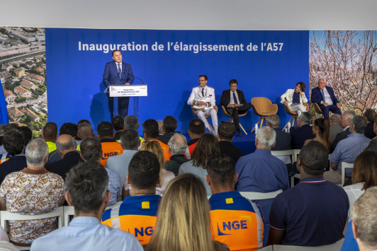 Cérémonie d'inauguration de l'A57 