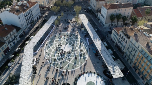 La rosace de la place Clemenceau à Hyères (c)Ville d'Hyères