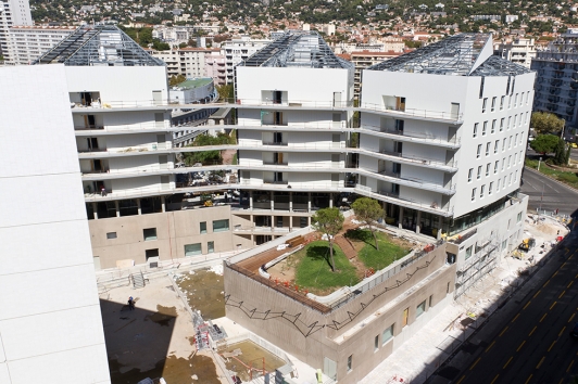Le nouveau pôle universitaire de Toulon en construction