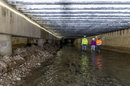 travaux riviere couverte Le Las