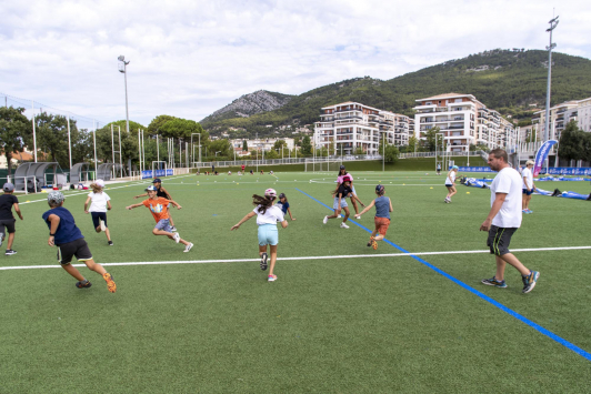 Village rugby à Léo Lagrange en août