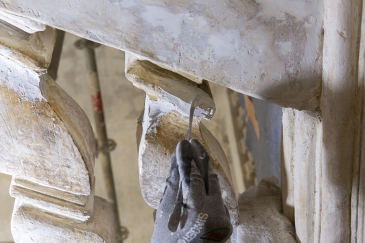 Restauration balustrade de l'escalier monumental, Maison du patrimoine à Ollioules