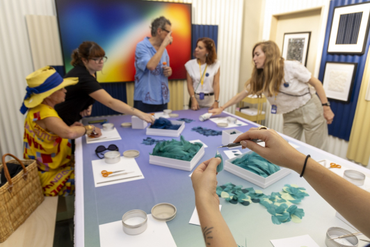 atelier participatif durant le festival de Mode 2023 à la villa Noailles
