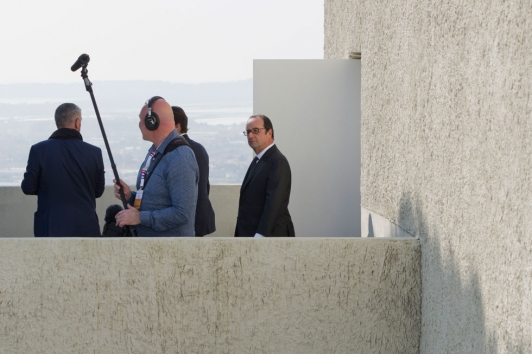 Visite de François Hollande villa Noailles