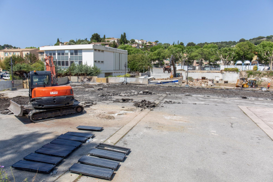 Travaux du centre ville d'Ollioules