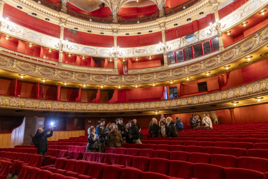 Visite de chantier des travaux à Opéra TPM