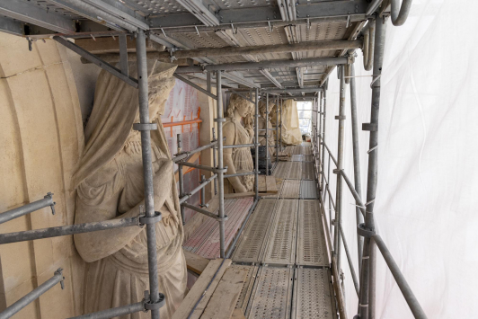 Visite de chantier des travaux à Opéra TPM