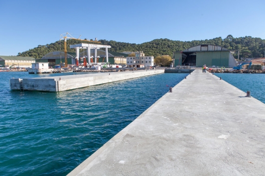 Le chantier vu de la grande darse