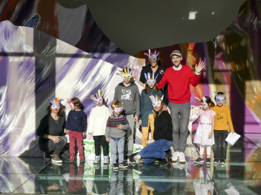 ateliers durant le festival Pitchouns à la villa Noailles avec l'artiste Alexandre Benjamin Navet 