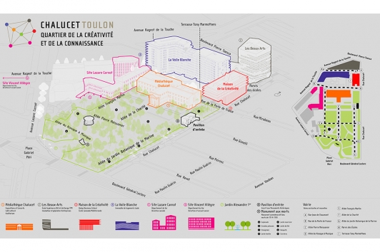 Plans détailles du quartier de la créativité et de la connaissance Chalucet