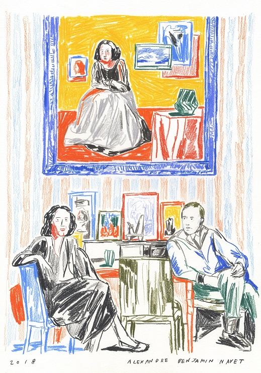 Portraits de Charles et Marie-Laure de Noailles, Alexandre Benjamin Navet. Commandes artistiques contemporaines.