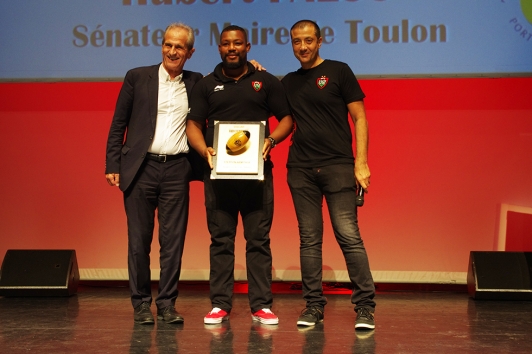 Hubert Falco, Steffon Armitage et Mourad Boudjellal