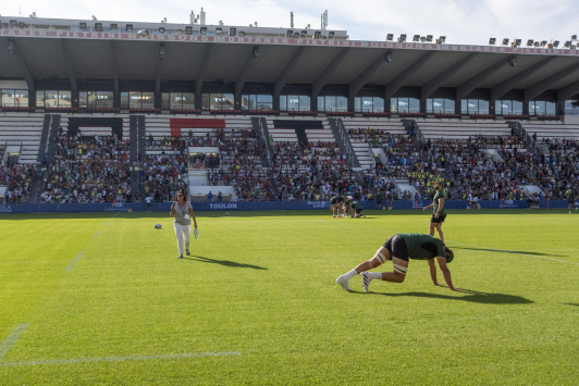 Entrainement des Springboks à Mayol