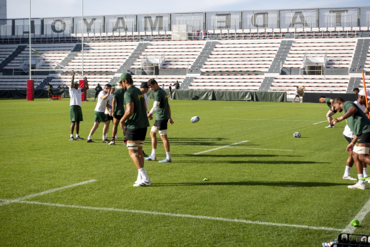 Entrainement des Springboks à Mayol