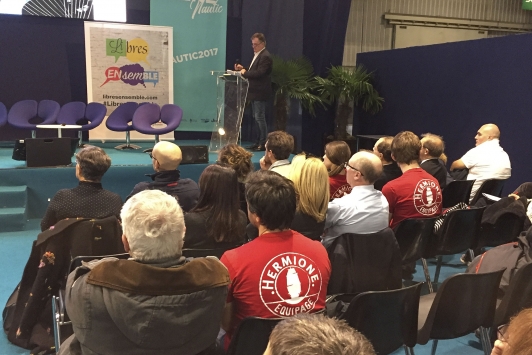 Conférence de presse Hermione Salon nautique Paris