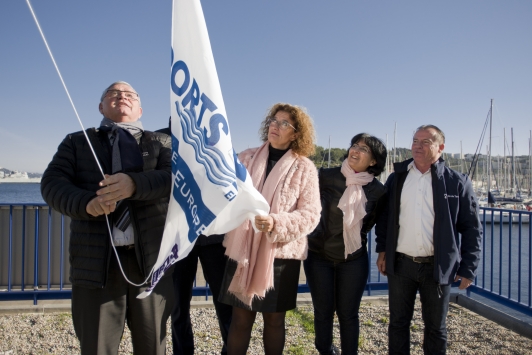 Inauguration du drapeau "Ports Propres" à Saint-Mandrier