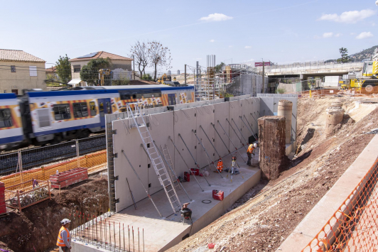 Travaux halte ferroviaire Toulon - Ste Musse