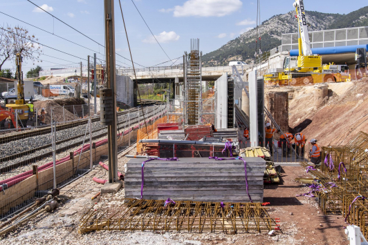 Travaux halte ferroviaire Toulon - Ste Musse