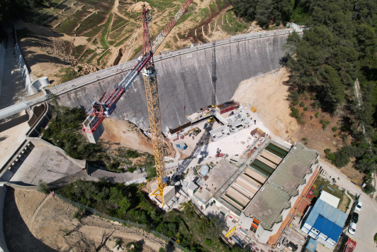Travaux du barrage de Dardennes au Revest-Les-Eaux