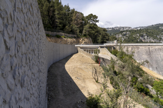 Travaux du barrage de Dardennes au Revest-Les-Eaux