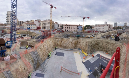 Vue générale du chantier fin novembre 2017