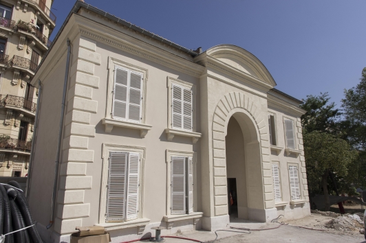 Façade du pavillon d'accueil