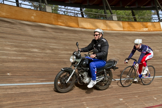 Entraînement de l'équipe de France au Vélodrome