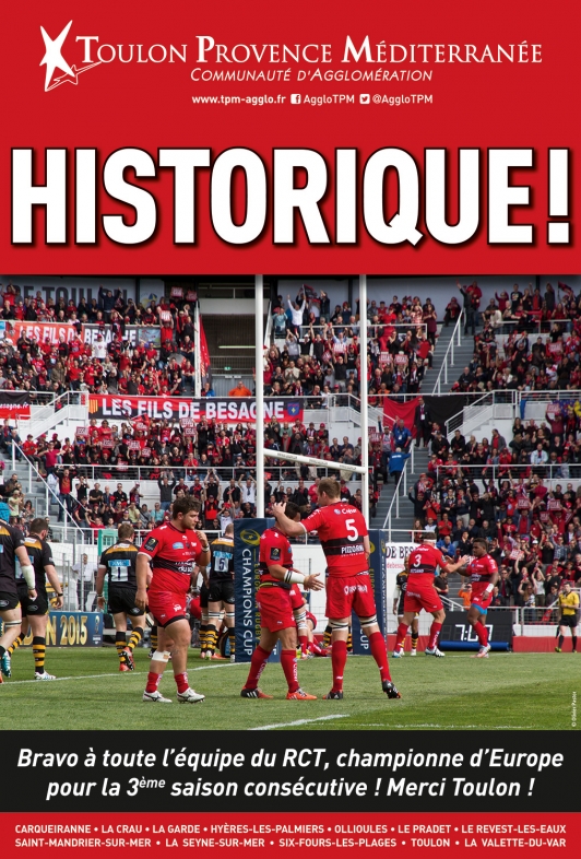 Le RCT triple champion d'Europe