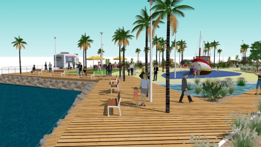 Le futur jardin paysager