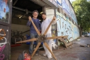Mario Ferreria et son fils - restauration de la presse Eugène Brisset - ESAD TPM