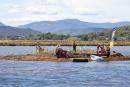 travaux îlot de nidification, rabotage de l'îlot, le 22 septembre 2021