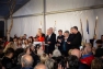 Hubert Falco, entouré de l'architecte du quartier Corinne Vezzoni, Jean-Louis Borloo, venu en ami, le diacre Gilles Rebêche, le Préfet du Var Jean-Luc Videlaine, le président du Département Marc Giraud, et le président de la CCIV Jacques Bianchi