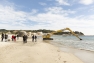 Travaux de retroussement de sable - Les Sablettes à la Seyne-sur-Mer