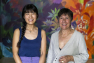 Makiko Furuichi (artiste) et Isabelle Bourgeois (directrice du jardin)