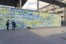 Fresque murale de Lisa Jacomen sur le parvis de la faculté de droit à Toulon